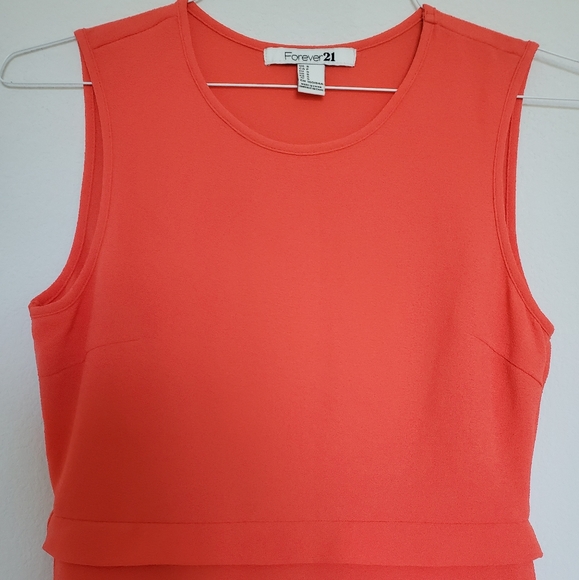 NWOT Forever 21 Bright Orange Dress Size Small - Picture 3 of 11